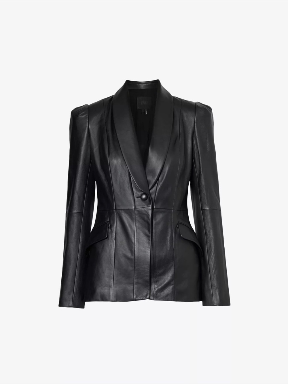 Paige Ciarra single-breasted leather blazer/Jacket